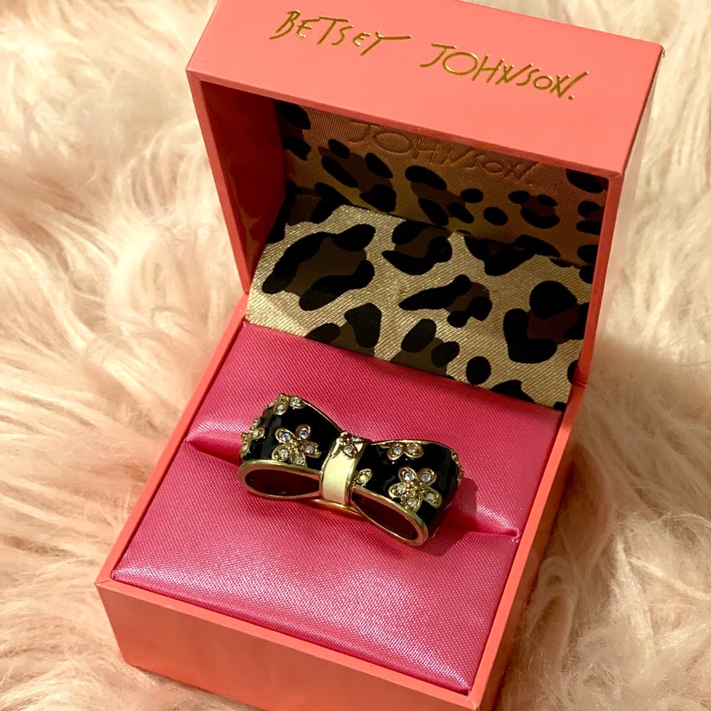 COPY - Betsey Johnson Black Bow Ring